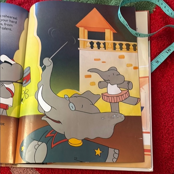 Vintage Babar Plush Puppet Toy with book The show must go on 1990 - Picture 4 of 9